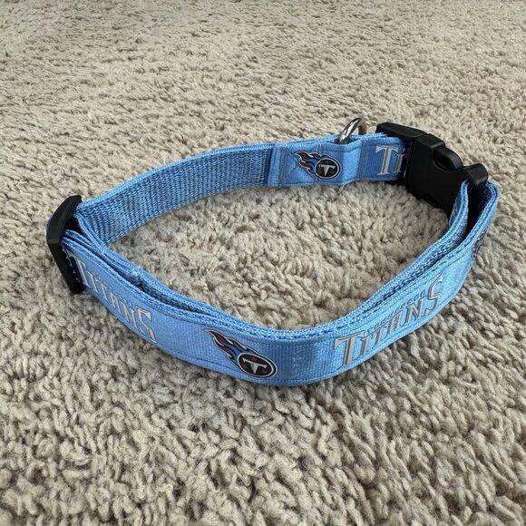 Other - Tennessee Titans Double-Sided Blue NFL Large 1” Dog Pet Collar